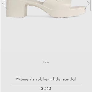 Gucci white rubber Sandals with Gucci box and 2 dust bags